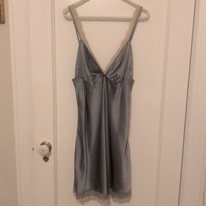 Silky Nightie/slip In a Beautiful Blue/Gray Color by Intimissimi